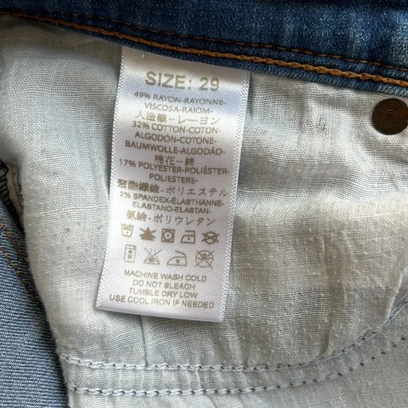 Free People Ankle Jeans Stretch Denim Pants (size 29. Fits like a size 8) - Picture 4 of 4